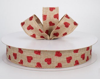 Wired Ribbon - Spring Ribbon - Valentines Ribbon -  Basket Ribbon- Floral Ribbon