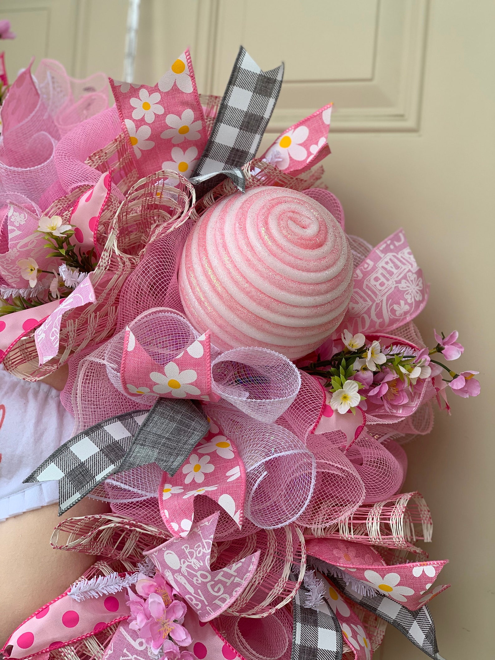 Baby Girl Wreath Wreath for Baby Shower Deco Mesh Wreaths Etsy
