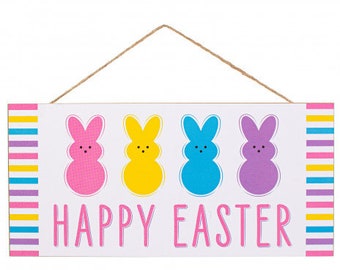 Happy Easter Sign, wreath sign, wreath supplies, wreath decor, wreath center, craft supplies, wreath embellishments, summer decor 12 X 5