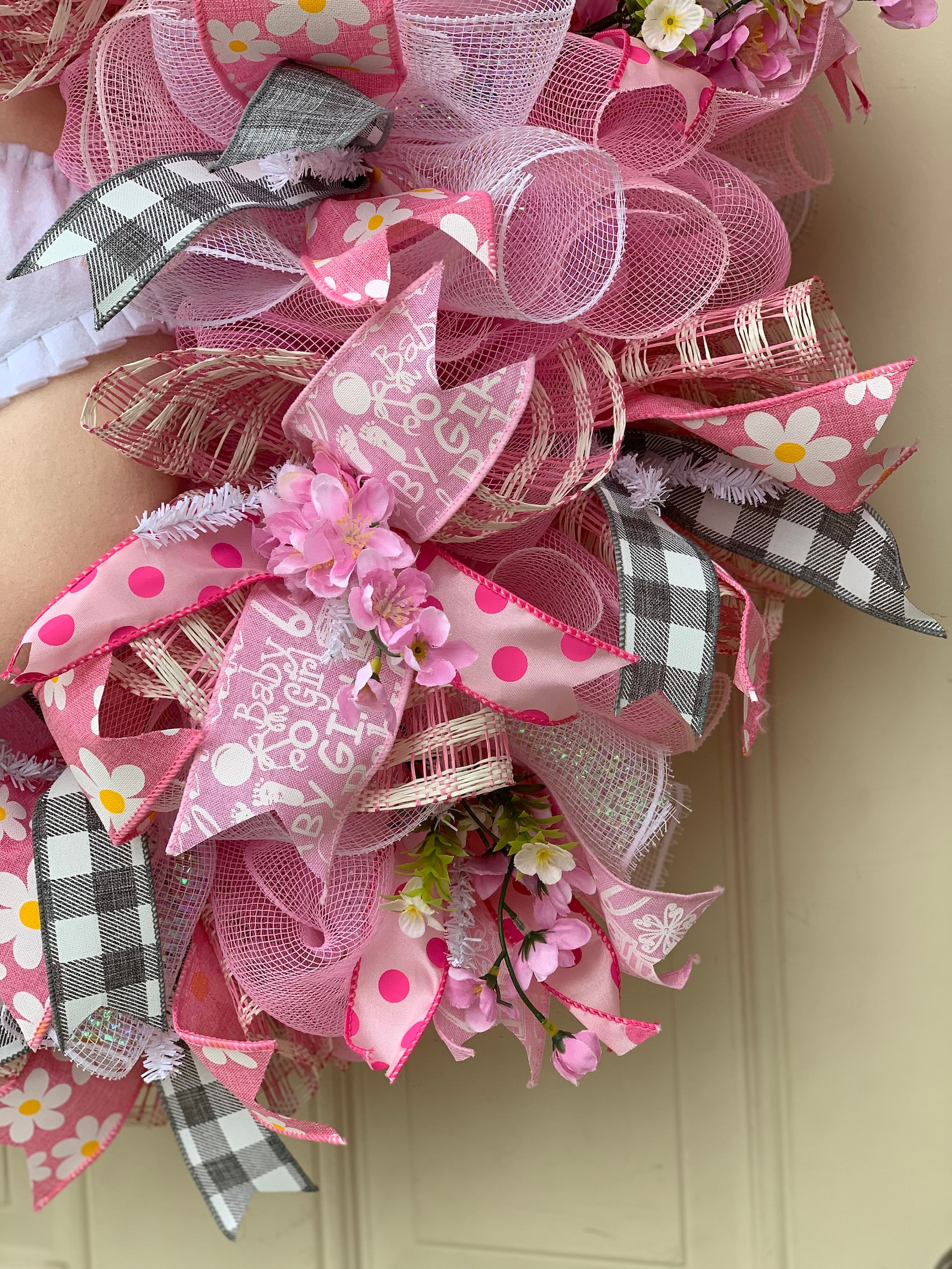 Baby Girl Wreath Wreath for Baby Shower Deco Mesh Wreaths Etsy