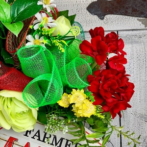 XL Watermelon Grapevine Wreath Grapevine Summer Wreath for front door Everyday Wreath Floral wreath afbeelding 6