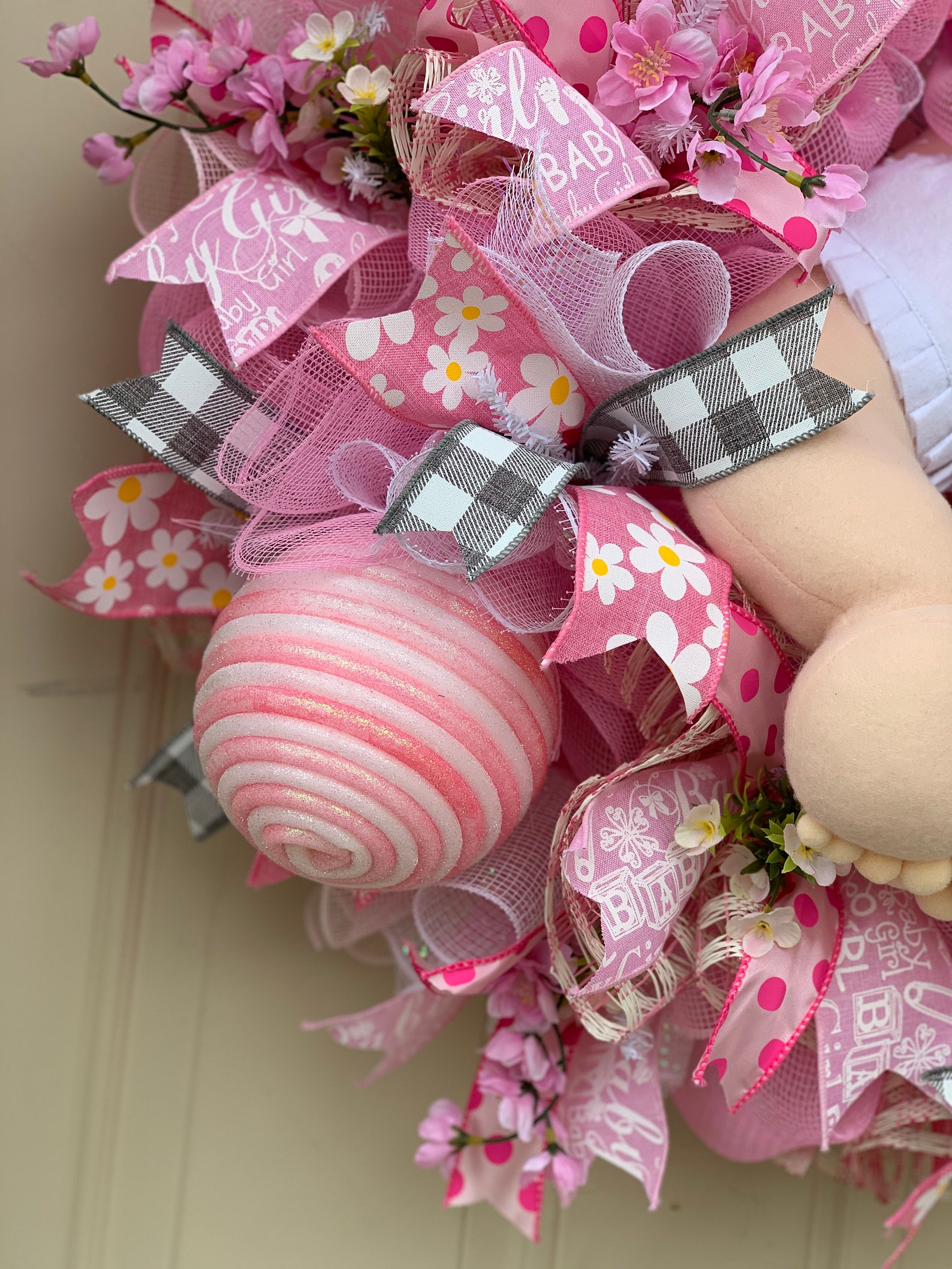 Baby Girl Wreath Wreath for Baby Shower Deco Mesh Wreaths Etsy