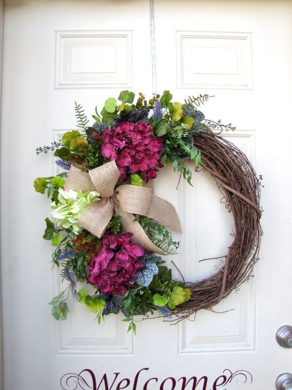 Everyday Wreath All Occasion, Grapevine for Front Door Peonies and Roses