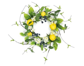 Lemon Wreath, Lemon Mini Wreath, Farmhouse Wreath, Everyday Small Cabinet Wreath, Spring Wreath, Summer Wreath