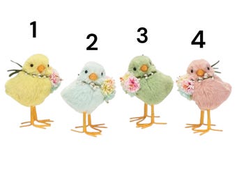 Easter Baby Chicks for Home Decor Fluffy Easter Chicks Pastel Colored Baby Chickens for Table Decor Easter Decor Baby Chicks Tier Tray Decor