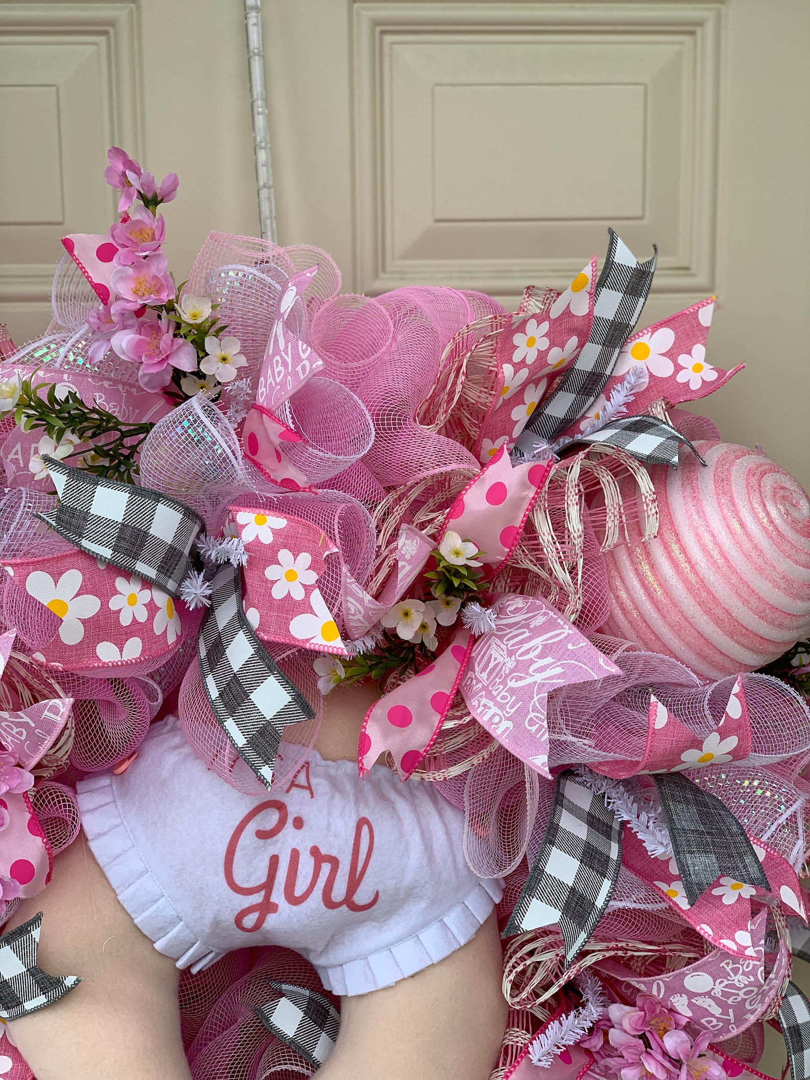 Baby Girl Wreath Wreath for Baby Shower Deco Mesh Wreaths Etsy