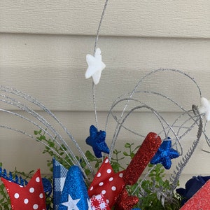 4th of July Centerpiece Patriotic Centerpiece Patriotic Floral Arrangement Summer Picnic Centerpiece image 4