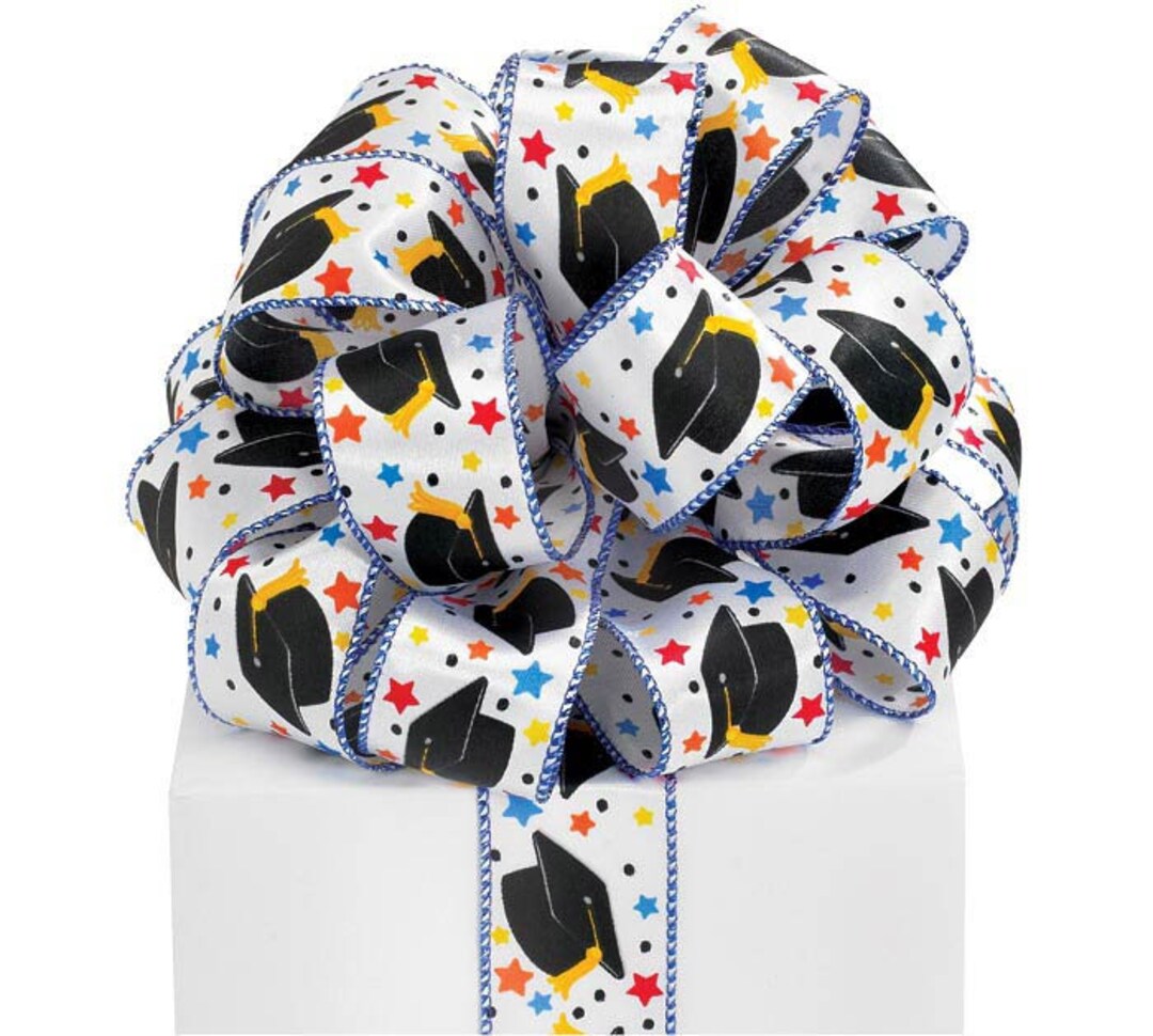 Graduation Ribbon Graduation Cap Ribbon Wired Ribbon Spring Ribbon
