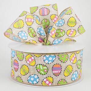 Wired Ribbon - Spring Ribbon - Easter Ribbon -  Basket Ribbon- Floral Ribbon
