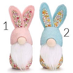 Easter bunny Gnome, Easter decorations, Table decor for Spring time,  Mantel decor, Easter Gnomes,  Tiered Tray decor- Spring Gnomes