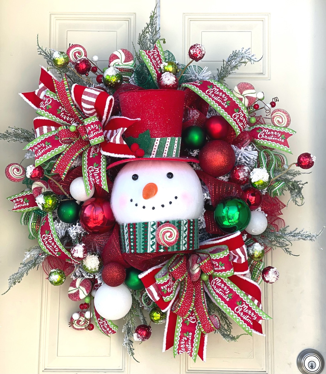 Snowman Wreath, Christmas Wreaths Front Door, Christmas Wreath, Christmas Decor Outside, Holiday