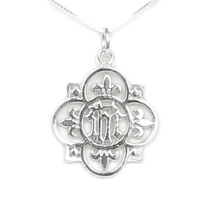 Christogram IHC Cross - Ancient Christian Symbol -Crest of Christians Monogram of Jesus Christ - Handcrafted Sterling Silver Made in USA