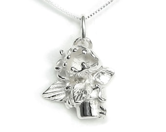 Little Shop Of Horrors Audrey II Necklace Sterling Silver - Gift Boxed with story card -Musical Theater Cast, Crew Gift Keepsake-Made in USA