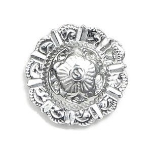 Round Concho Magnetic Scarf Pin - Handcrafted Pewter - Gift Packaged - No holes in clothes - Western Horse Equestrian Rider Bling Jewelry
