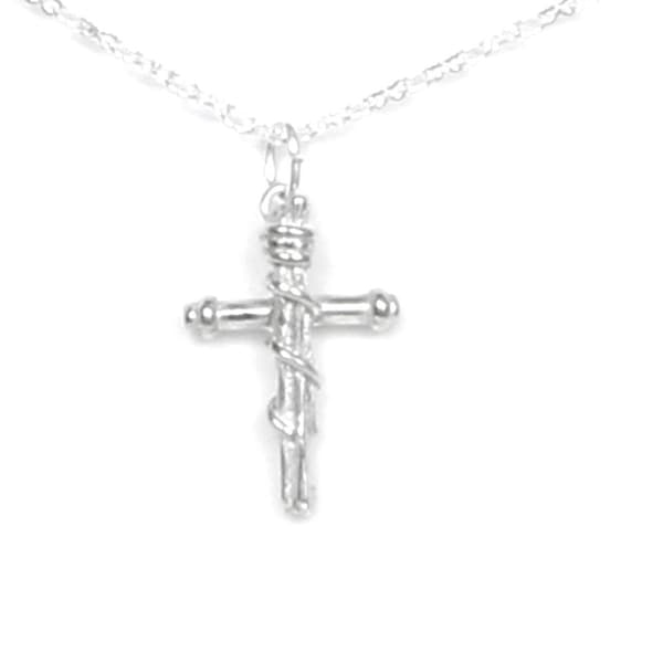 Pewter Mission Cross Necklace - Gift Packaged with Serve and Witness Story Card - Design represents Mission Field - Made in USA