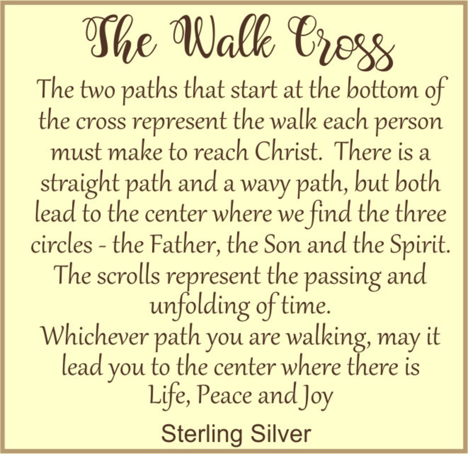 Walk to Emmaus Cross Necklace Sterling Silver Gift Boxed Etsy UK