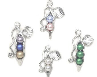 Custom Birthstone Pea Pod Necklace – Family Pearl Jewelry, USA Made