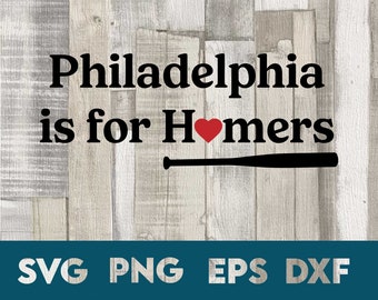Philadelphia Phillies SVG: "Är för Homer" Cricut Cut-fil (digital nedladdning)