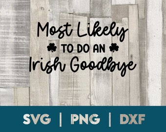 SVG de despedida irlandesa: Diseño divertido de camiseta para el Día de San Patricio (descarga digital)