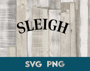 Sleigh SVG PNG: Holiday Shirt Iron-On Decal (Digital Download)