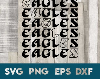 Philly Football Eagles SVG: file di taglio per Cricut, vinile, ferro da stiro (download digitale)