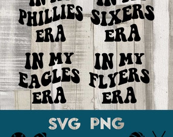 Retro Philadelphia Sports Teams SVG PNG: Phillies, Eagles, 76ers, Flyers (Digital Download)