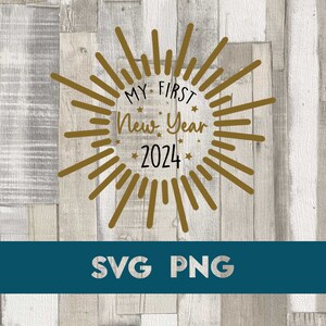 Mon premier nouvel an 2024 svg, png