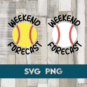 Pronóstico de fin de semana svg, PNG, softbol, béisbol