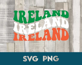 Retro Ireland Wave svg, PNG