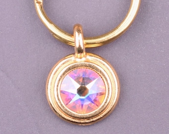Rainbow Aurora Crystal Pet Collar Charm, Pretty Sparkle Cat Collar Charm, Elegant Dog Collar Charm, Cat Gift