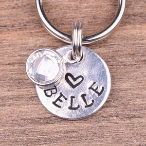 Petite médaille d'identité pour animal de compagnie avec breloque en cristal, médaille d'identité pour chat personnalisée, petite médaille d'identité personnalisée pour petit chien, médaille d'identité pour chat, médaille pour chaton, médaille pour collier de chat
