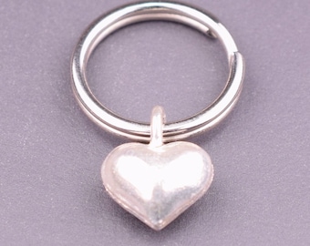 Silver Heart Pet Collar Charm, Fine Silver Cat Collar Charm, Heart Dog Collar Charm, New Kitten Gift, Pet Gifts, Cute Pet Collar Charms