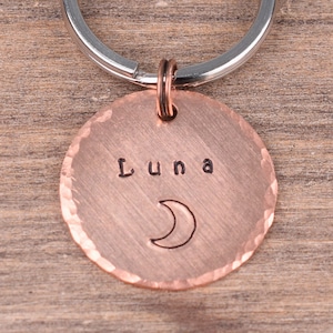 Copper Dog Tag, Pet Id Tag, Custom Dog Tags for Dogs, Personalized Cat Tag, Dog Id Tag, Bridle Tag, Hand Stamped Copper