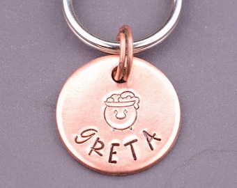 Extra Small Cauldron Pet Tag for Cats and Small Dogs, Cat Collar Tag, Custom Dog Tags for Dogs, Personalized Kitten Tag, Mini Dog Name Tag