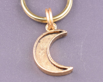 Moon Collar Charm, Pet Collar Charm, Gold Moon Dog Collar Charm, Crescent Moon Cat Collar Charms, Pet Gift