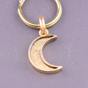 Moon Collar Charm, Pet Collar Charm, Gold Moon Dog Collar Charm, Crescent Moon Cat Collar Charms, Pet Gift