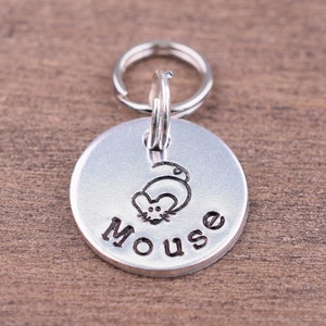 Personalisierte Maus Haustiermarke für Katzen Kätzchen und Hunde, Katzen Namensschild, Benutzerdefinierte Hundemarke für Hunde, Kätzchen Marke, Katzenmarke, Katzenhalsbandanhänger