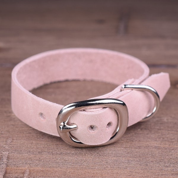 Tiny Dog Collar, Leather Dog Collar for Extra Small Dogs, Custom Handmade Leather Collar for Mini Yorkshire Terrier Toy and Teacup Dogs