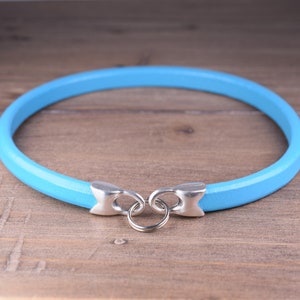 Tag Collar, Blue Moon Leather Greyhound Tag Collar, Sighthound Collar, Greyhound Collar, Whippet Collar, House Collar for Dog