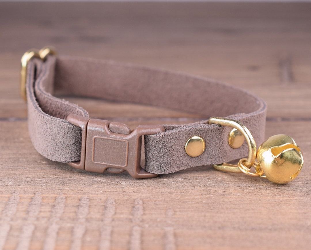 Etsy leather cat collar sales