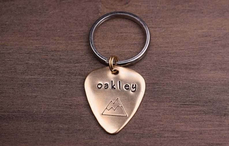guitar pick dog tag
