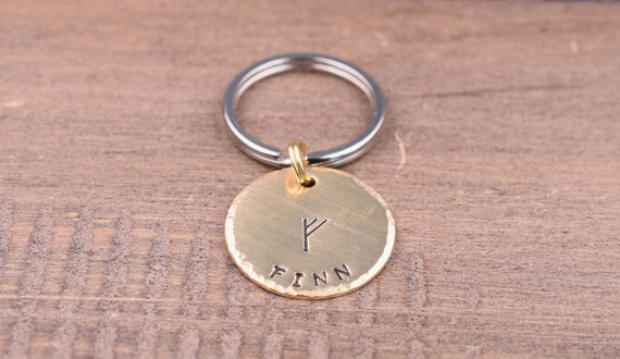 Viking Rune Pet Tag for Dogs and Cats, Unique Pet Id Tag, Custom