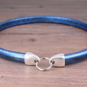 Leather Tag Collar, Metallic Galaxy Leather House Collar, Greyhound Tag Collar, Whippet Tag Collars, Leather Dog Tag Collar, Galgo Borzoi
