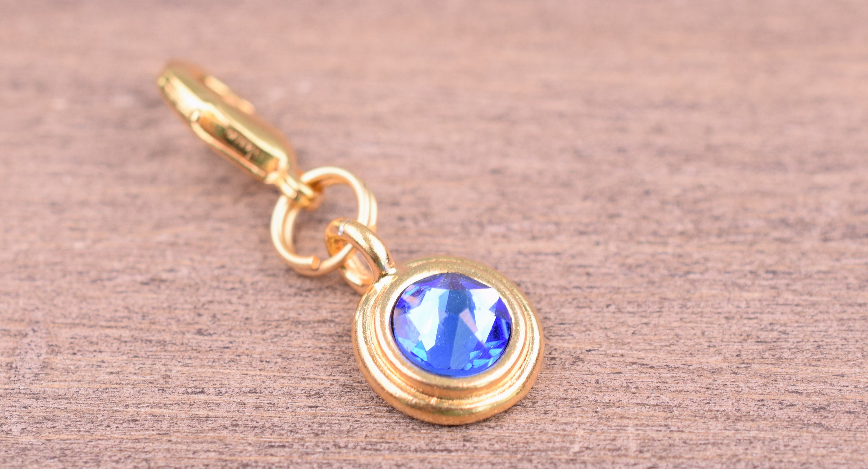 Crystal Cat Collar Charm Sapphire Blue Collar Charm Cat Etsy