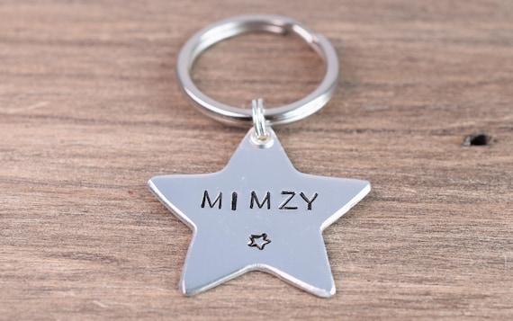 Star Dog Tag - Custom Dog Tags for Dogs - Personalized Cat Tag - Star Bridle Tag - Custom Hand Stamped Aluminum Pet ID Tag