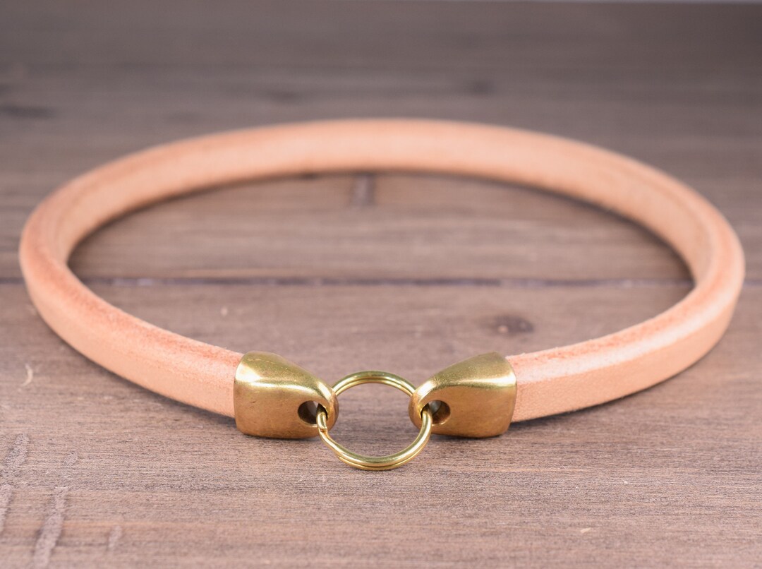 Natural Leather Tag Collar House Collar Greyhound Tag Etsy