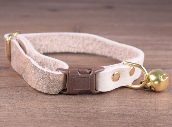 leather cat collar with bell