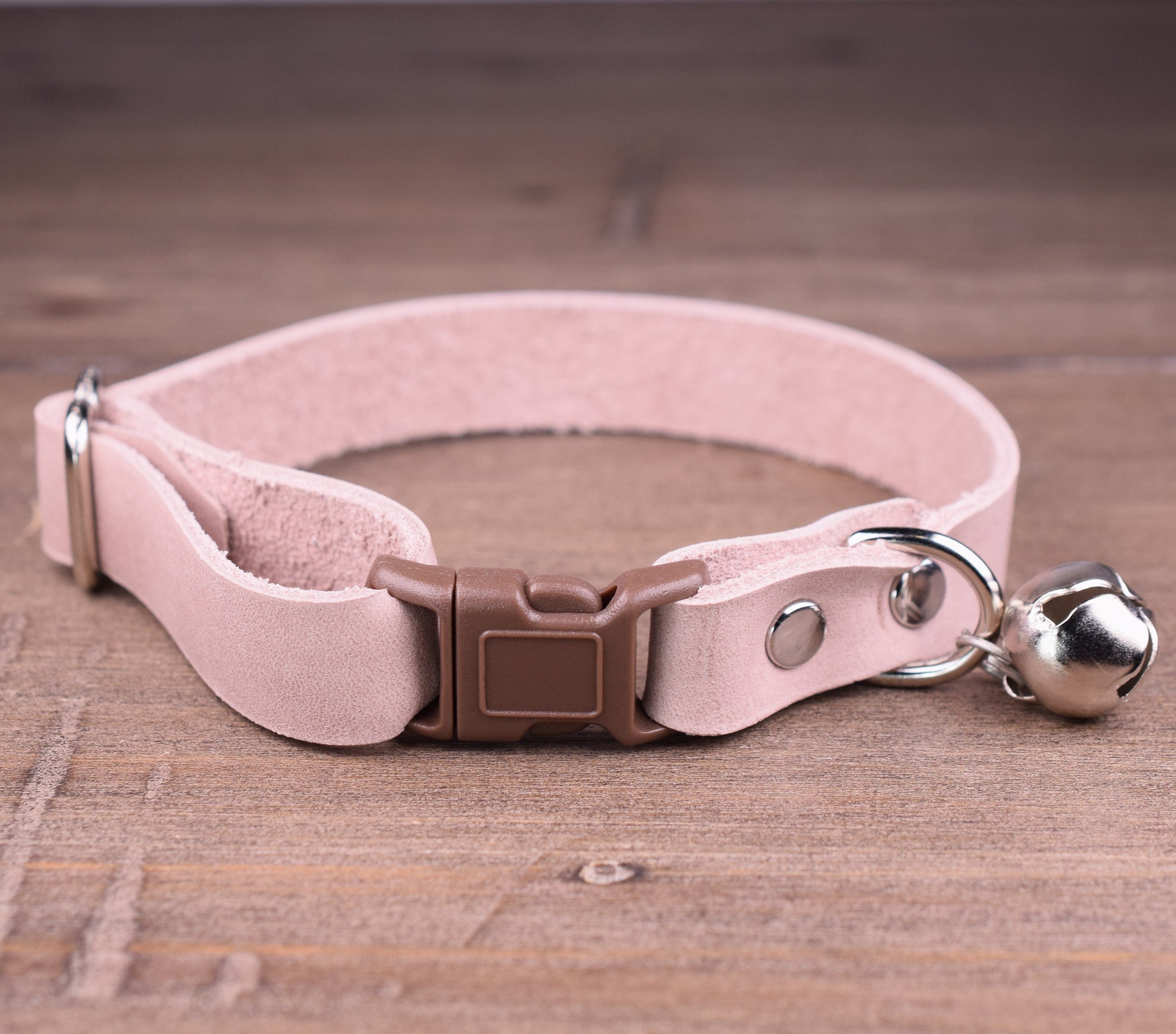 Leather Cat Collar Natural Distressed Leather Cat Collars Etsy