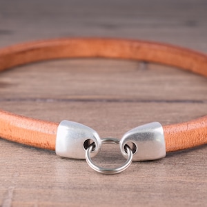 Leather Tag Collar, Greyhound Tag Collar, Whippet House Collar, Sighthound Tag Collars, Galgo Collar, Camel