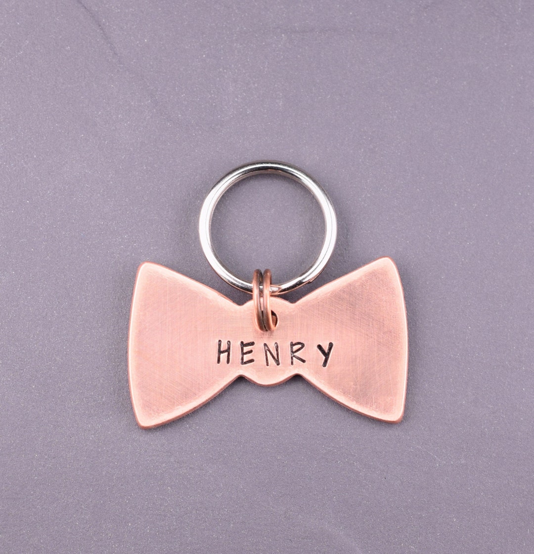 Bow Tie Dog Tag, Cute Dog Tag Personalized With Your Dog's Name and Id